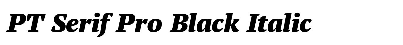 PT Serif Pro Black Italic